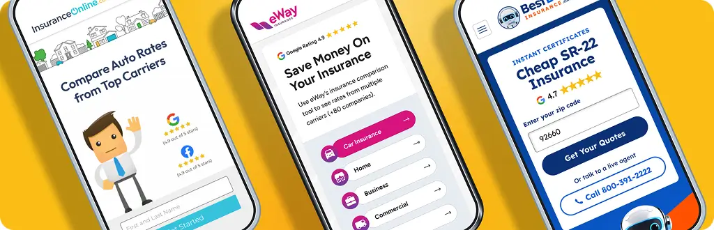GC Insurance Marketing mobile sites